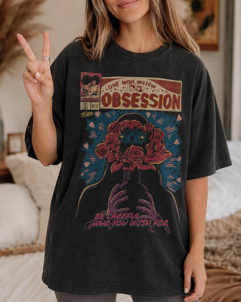 Obsession Movie 2026 Gothic Horror Double-Sided Vintage Graphic T-Shirt