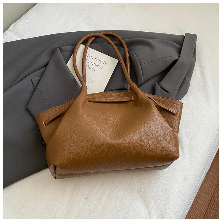 Francouzská retro taška pod paži, Módní a vysoce kvalitní ruční taška přes rameno, Taška na dojíždění s vzorem liči