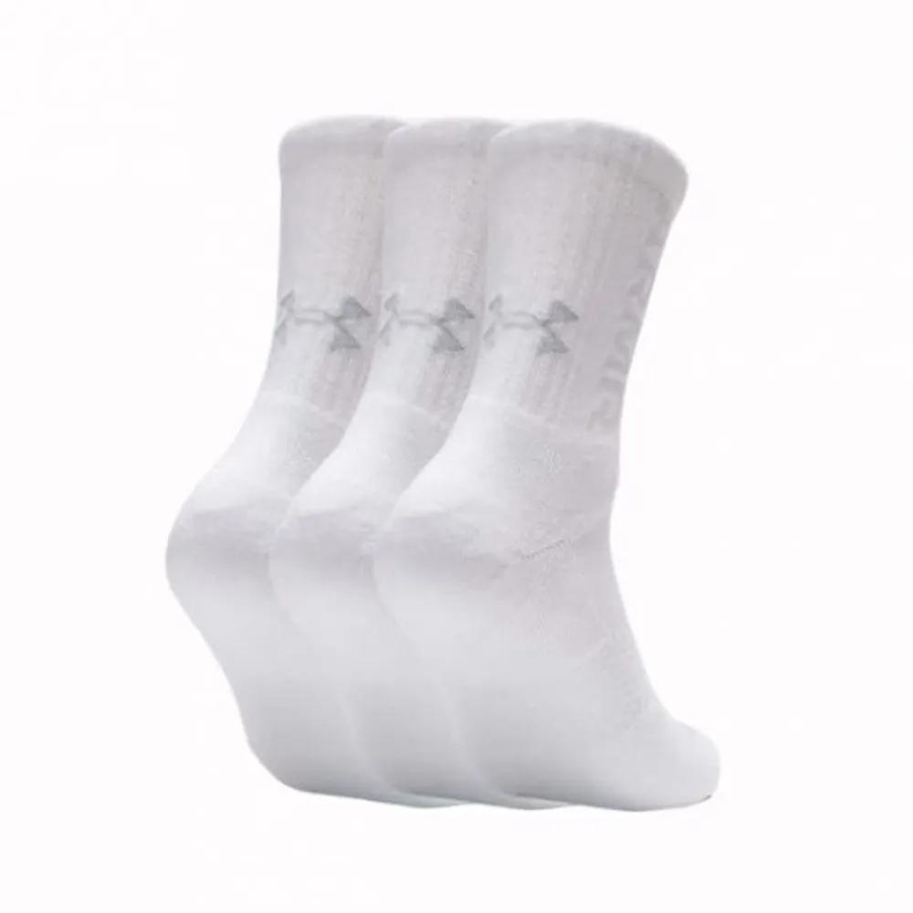 Under Armour Unisex Mid Crew Socks 3-Pack 1373084-100 INT LG(270~300mm)