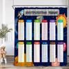 Mutiplication Table Shower Curtain Math Education Study Theme Home Decor For Bathroom Polyester Fabric Bath Curtain With Hook