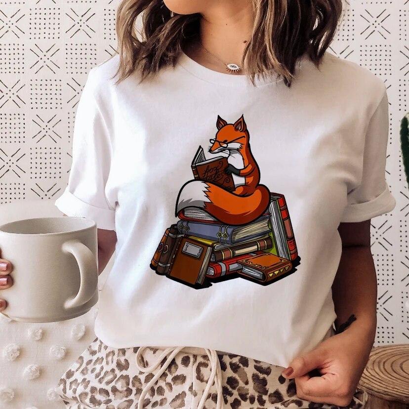 MAGIC FAIRY TALE Summer Woman T Shirt Cute Printing Design Oversized Short Sleeve Comfort Female Tee Gift White Girl Clothes