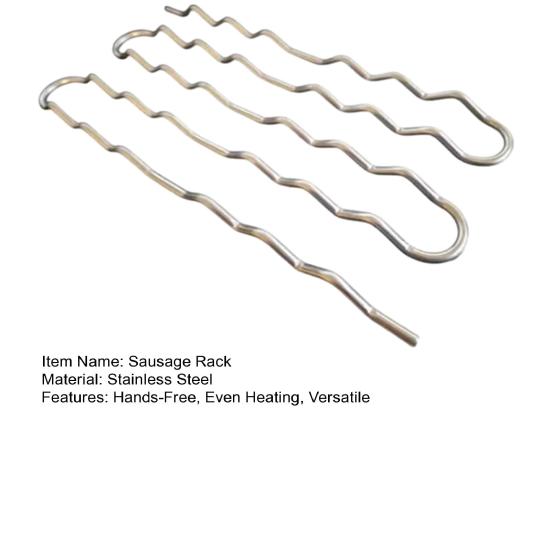 Stojak do grillowania kiełbasek, obrotowy, do hot-dogów, grill rolkowy, stal nierdzewna, równomierne gotowanie, narzędzie do grillowania kiełbasek, na kemping, na imprezy plenerowe
