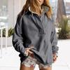 Women's Casual Color Button Front Pullover Sweatshirt Long Sleeve Cozy