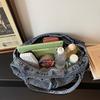 Denim-Tragetasche Damen-Umhängetasche Handtasche mit großem Fassungsvermögen