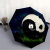 1pc Panda Night Auto Open/close, All-Season Portable Folding Umbrella for Women & Men, Travel, Everyday, Formal Events -06156
