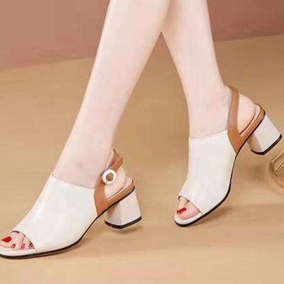 Sommer Neue Mode Mode Spitz Starke Ferse Komfortable Offene spitze Sandalen Sexy Elegante High Heel Mode frauen SchuheNO:Z1