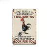Decorative Metal Wall Sign Rooster Chicken Tin Art 20x30cm Home Kitchen Farmhouse Decor Vintage Retro Poster