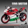 1:9 Alloy 1299 Motorcycle 1199 Diecast Models Toys Car Front Wheel Steering Shock Absorption Sound Light Cars Boyfriend's Gifts