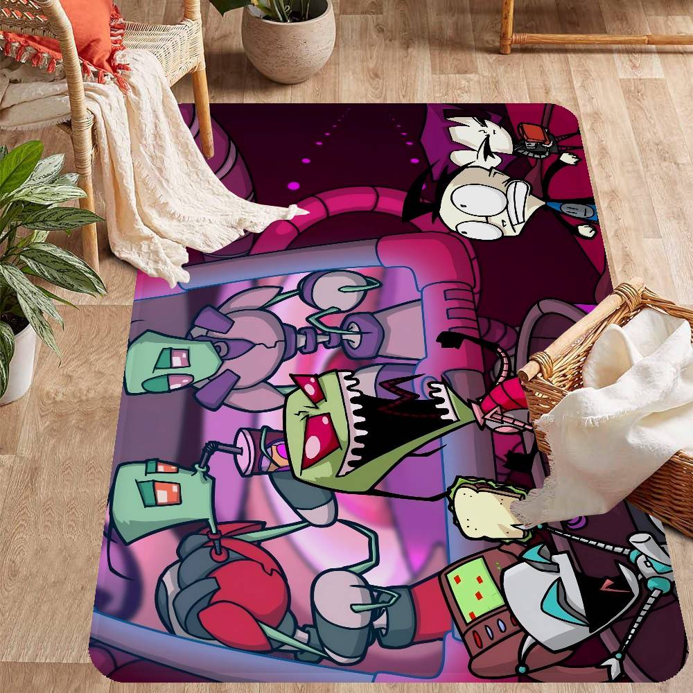 Anime I-Invader Zim Entrance Door Mat Nordic Style Bedroom Living Room Doormat Home Balcony Anti-Slip Modern Home Decor