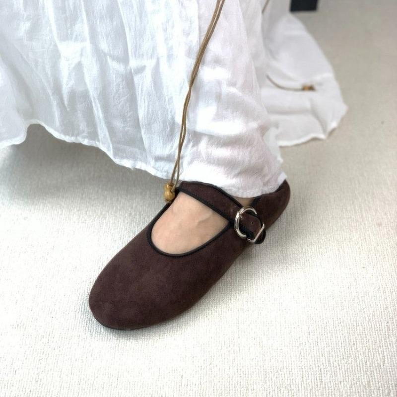 Neue Damen Flache Schuhe Mode Runde Spitze Damen Ballerinas Schuhe Weicher Flacher Absatz Outdoor Lässig Mary Jane Schuhe Zapatos Mujer