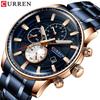 CURREN Men's Calendar Watch with Steel Business Waterproof Quartz Watch