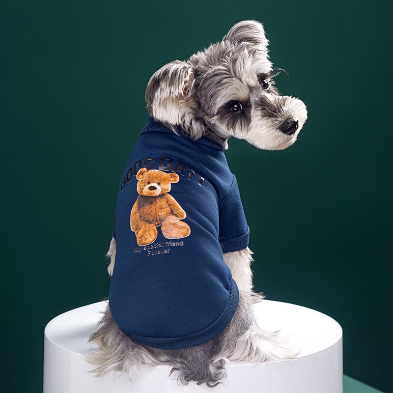 Autumn/Winter Fleece Bear Sweatshirt for Pets - Cute and Cozy Korean Style for Dogs and Cats
