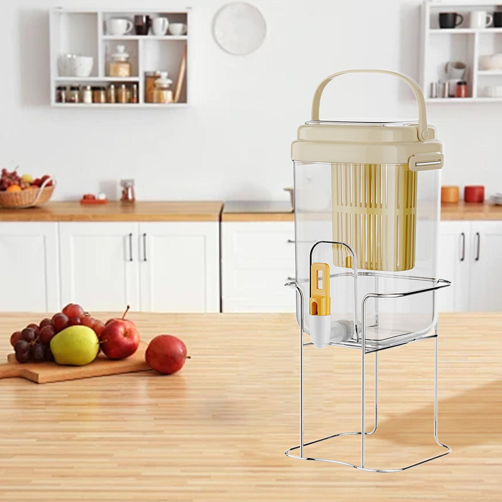 

Beverage Dispenser Tap Equipped Cold Brew Pot for Fruit Tea Home Kitchen жовтий