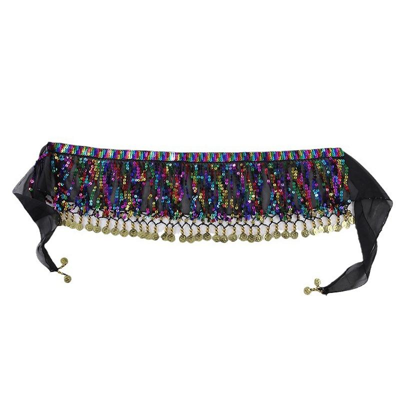 Sallantılı Payetli Boho Göbek Dansı Kalça Eşarbı Payetli Kalça Eşarbı Dans Performansı Kıyafetleri Caz Dans Aksesuarları Gösteri Kostümleri