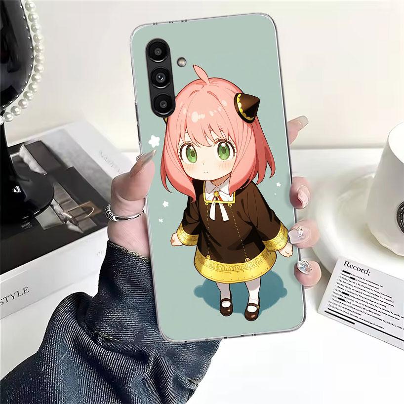 S-Spy Family Anya Phone Case For Samsung Galaxy A13 A14 A15 A16 A17 A53 A54 A55 A56 A57 A33 A34 A35 A36 A37 A23 A24 A25 A26 Gala