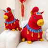 2026 Chinese New Year Zodiac Horse Plush Toy Soft Stuffed Horse Red Lucky Mascot Doll for Spring Festival Gift Blessing Souvenir Home Tabletop Decor