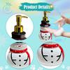 Snowman Hand Soap Liquid Dispenser Lotion Christmas Decoration Refillable Container for