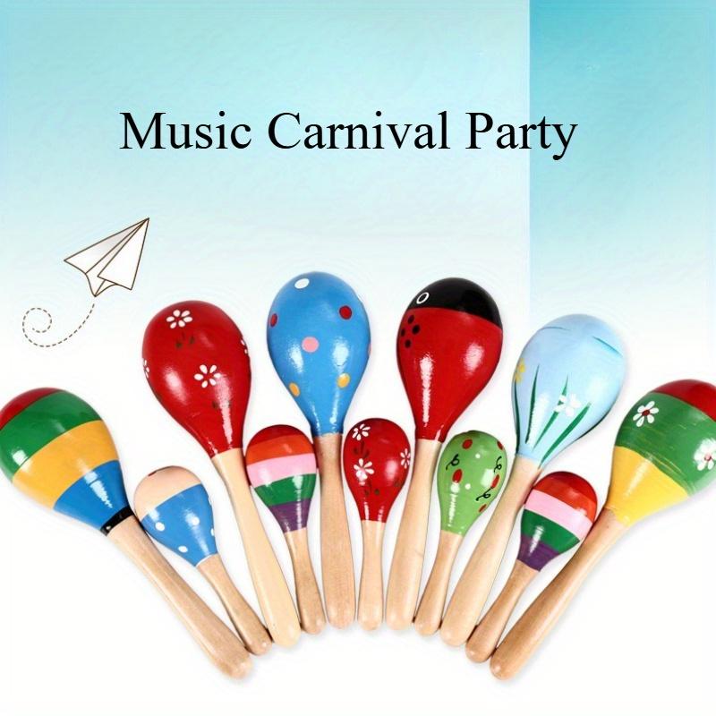Wooden Maraca Hand Percussion Instrument Rhythm Shaker for Live Performances Parties and Musical Entertainment