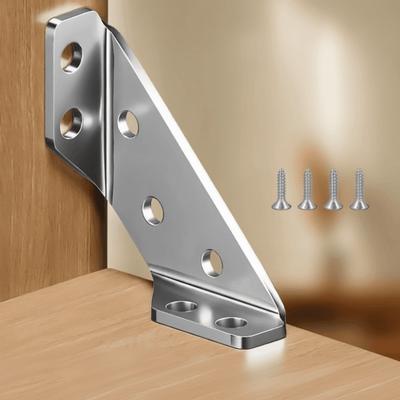Stainless Steel Corner Bracket Heavy Duty Corner Brace Right Angle Brace  Board Shelf Support