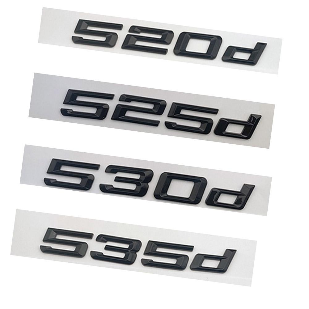 For BMW 530d 520d 535d 525d Car Fender Side Stickers Rear Bumper Stickers Rear Door Trunk Badge Adhesive Accessories