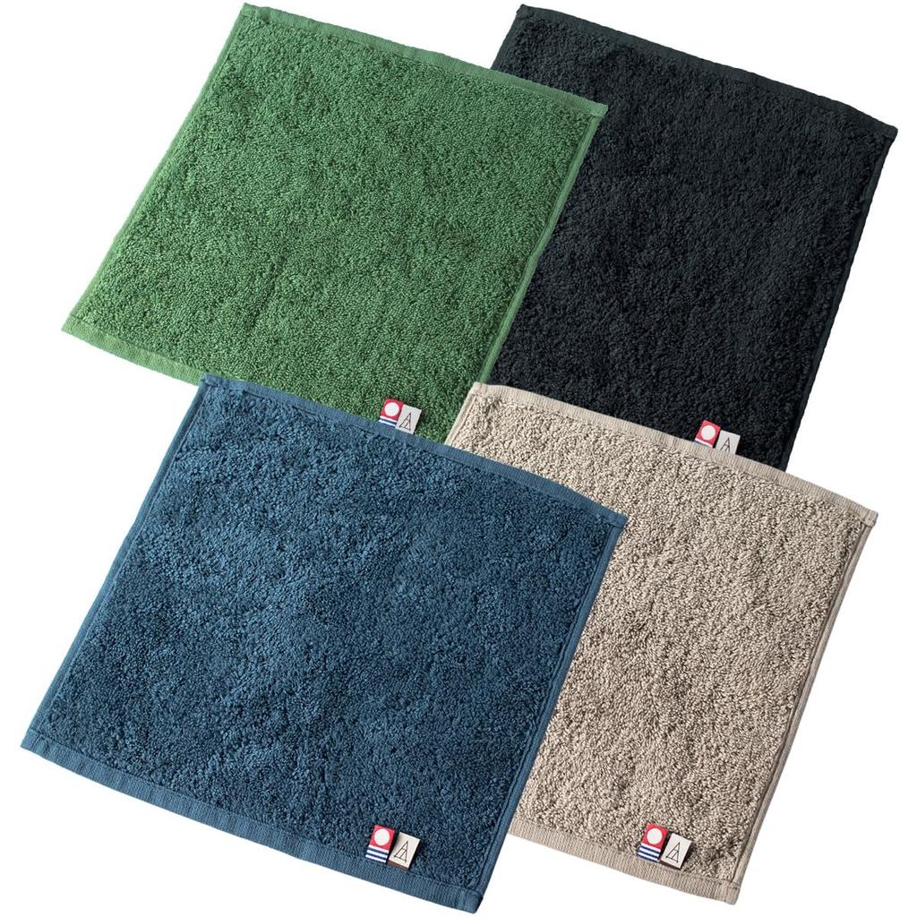 TAVARAT Towel Individually Wrapped Imabari Hand Set of 4 Handkerchiefs, Men's Gift, Towels, (Assorted Colors)