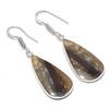Natural Picasso Jasper Gemstone 925 Sterling Silver Jewelry Earring 1.89" AEE-11002