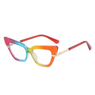 68069 New Anti-Blue Cat Eye Literary Glasses Frame, Wholesale Of European And American Avant-Garde Fashion Street Flat Glasses
