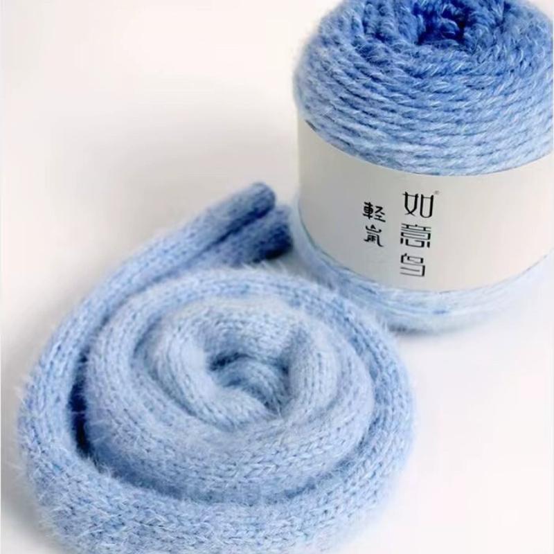 190g Farbverlauf Mohair Knäuel 3mm Handgemacht DIY Schal Mütze Pullover Schal Stricken