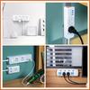 Self-adhesive wall hook socket organizer, socket organizer and fixator, powerful traceless wall-mounted cable seamless bracket