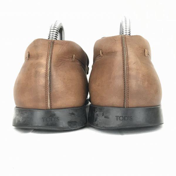 Hergestellt in Italien TOD'S Echtleder Penny Loafers Größe 27,5 cm Hellbraun(GEBRAUCHT)