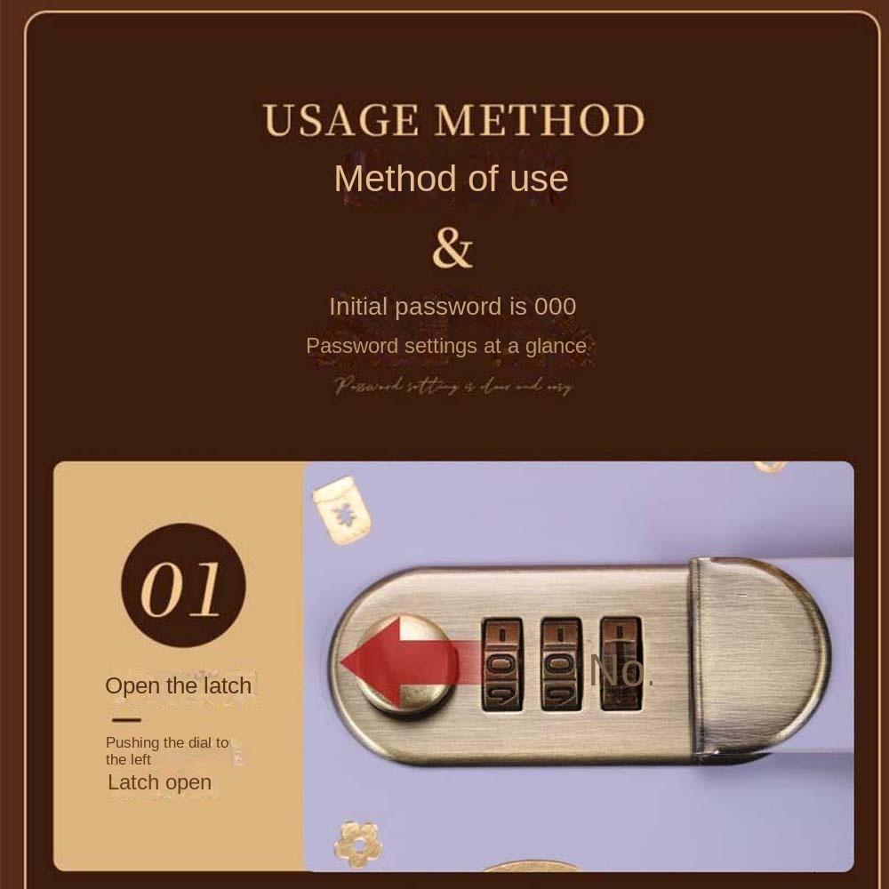 With Password Lock Saving Money Binder Handbook Account Book Planner Organizer  Family