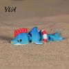 Marine Animal Toy 3D Printed Articulated Dolphin Figurine, Swim Ring Fidget Toy, Sea Flexible Joints Decor for Backpack Handbag Purse Charm
