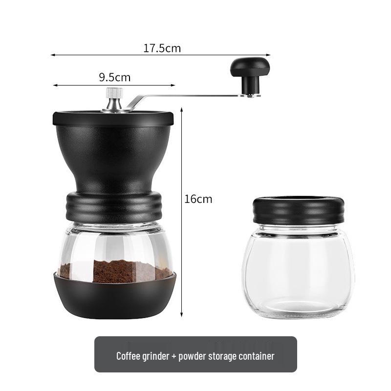 Manual Hand-crank Glass Coffee Bean Grinder
