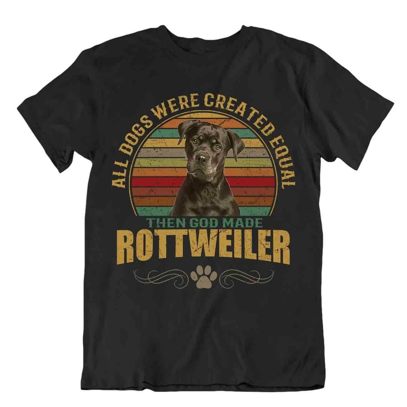 Rottweiler Dog T-Shirt Cute Gift Pet Lovers Best Friend Vintage Funny Cool Tee 3XL