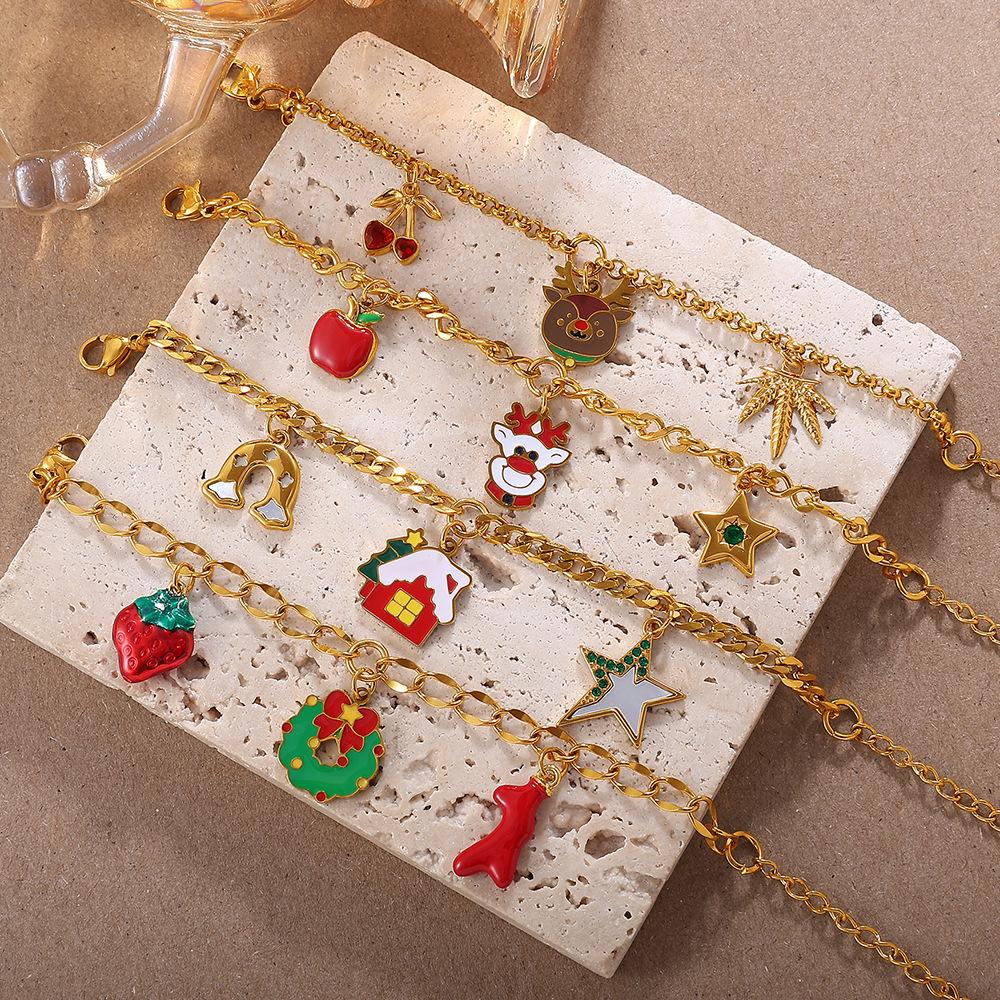 Elegant Star Christmas Cartoon Bracelet - Light Luxury Design