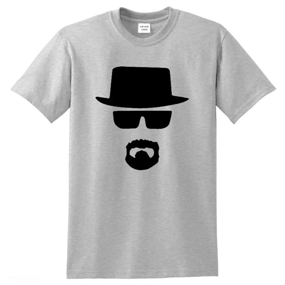 Breaking Bad Men Top Quality Streetwear 100% Cotton Loose Heisenberg Printed T Shirt Summer Mens Tshirt Cool Man T-shirt S чёрный