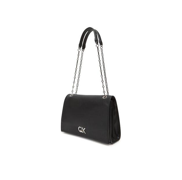 Handbag Calvin Klein Re-Lock Medium Chain LV04F3104G Black
