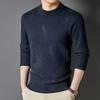 Fengxun Men's 100% Pure Wool Round Neck Pullover Sweater FXT6422