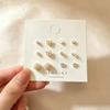 Korean Style Versatile Earring Set: Pearl, Butterfly, Crown, Star, Zircon - 6 Pairs for Everyday Wear
