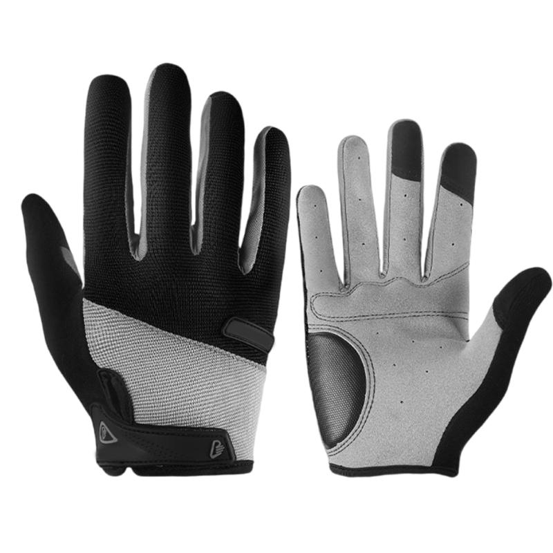 Sports Touchscreens Gloves Full Finger Cycling Gloves Shock Absorbing Mountain Bike Gloves for Workout, Gym, Training