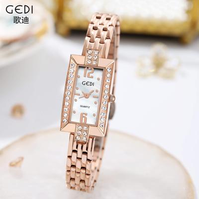 Gypsy Square Alloy Steel Belt Fashionable Waterproof Quartz Watch