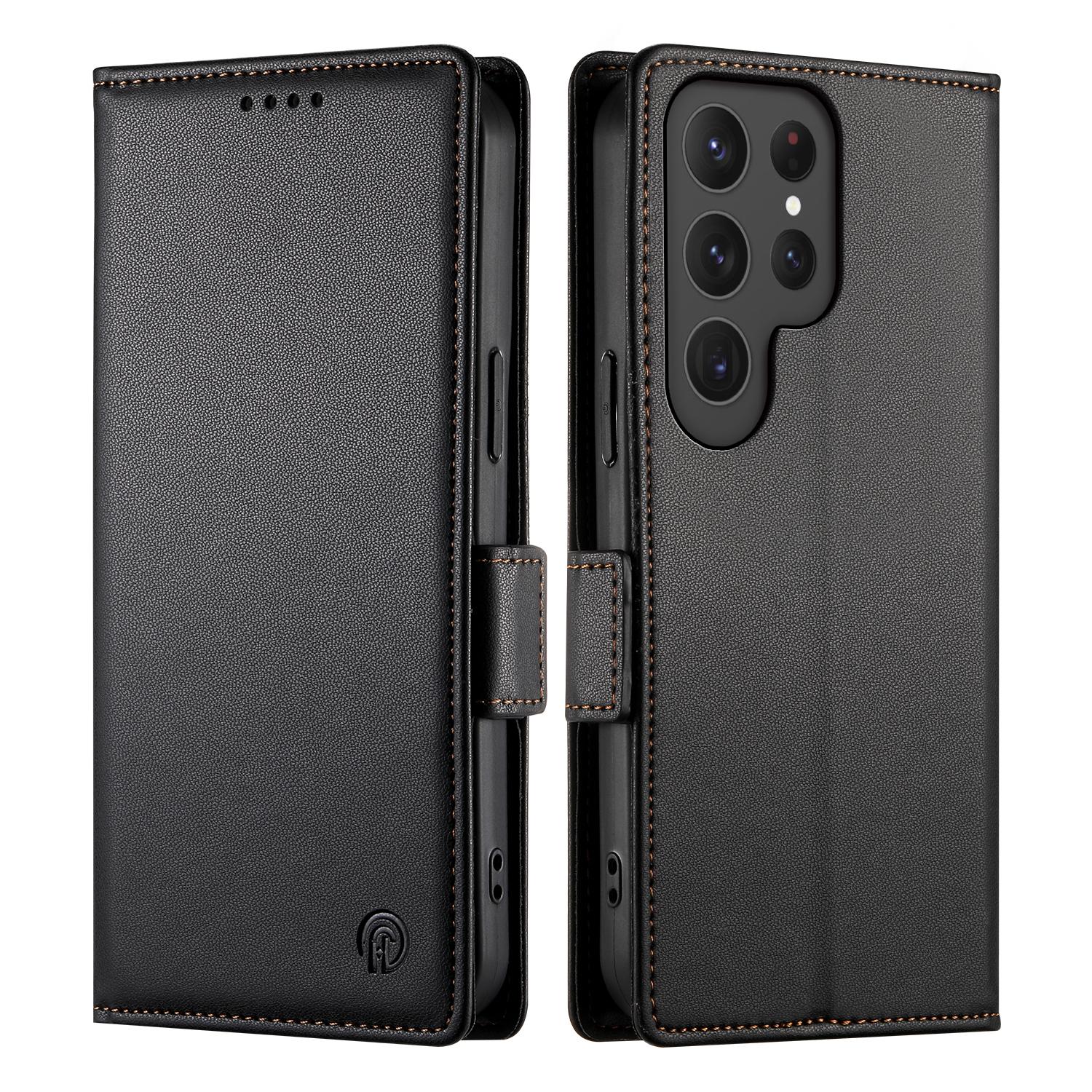 

DF-010 Для Samsung Galaxy S25 Ultra Чохол-підставка Шкіряний гаманець Чохол для телефону Black