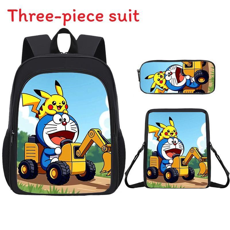 

School Childrens Backpack With Pikachu Print Designs For Students StyleA