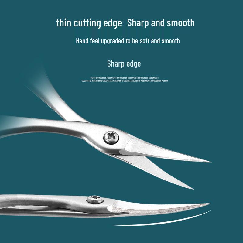 Ukrainian-Russian Swan Shaped Frosted Dead Skin Nippers - Front-End Manicure Cuticle Scissors