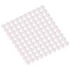100Pcs Microphone Cover Dust Sweat Resistant Disposable Excellent Elasticity Reduce Noise Microphone CapsWhite Red Dot