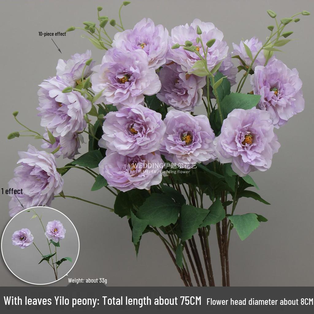 10-Piece Purple Series Artificial Floral Set: Ground Row, Aisle, and Burgundy Wedding Decoration Flowers