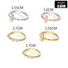 Anello con Perle e Diamanti Semplice, Elegante e Personalizzato, Colore Misto Oro, Argento, Oro Rosa, Set da 5 Pezzi