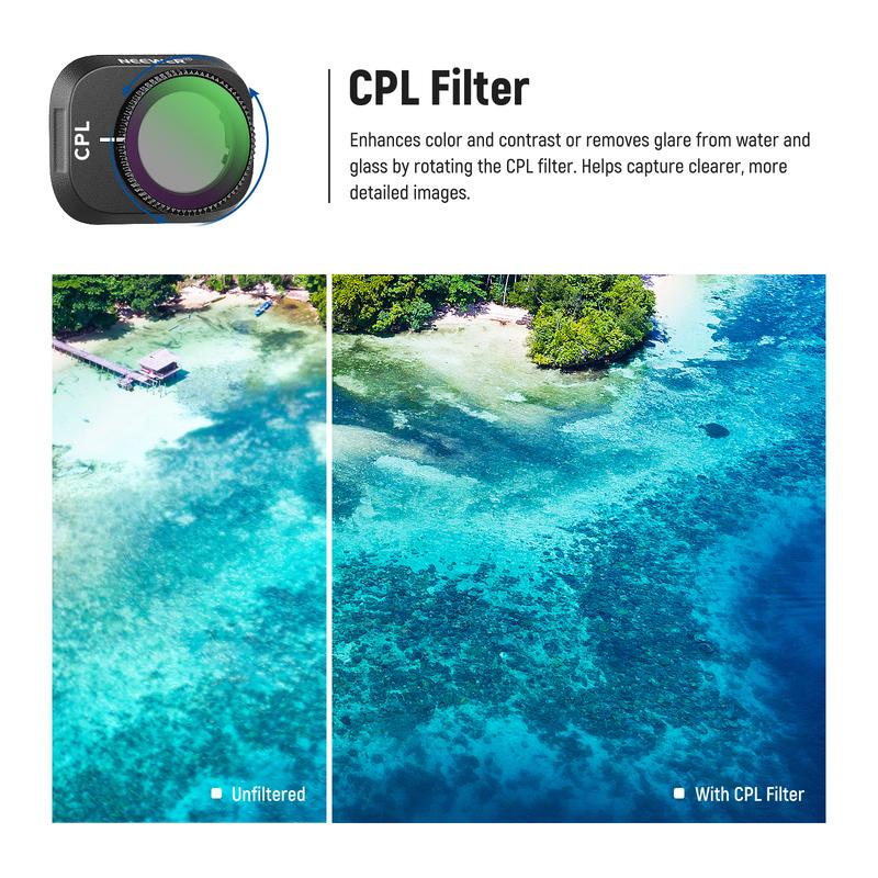 NEEWER ND Filter Set Compatible with DJI Mini 3/Mini 3 Pro, 6 Pack Neutral Density Filter Drone Lens Accessory