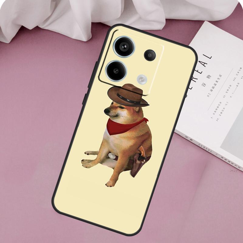 Funny Cheems Doge Case For Redmi Note 13 Pro Plus 9 10 11 12 Pro 10S 11S 12S Redmi 12 9C 10C 12C 13C Cover