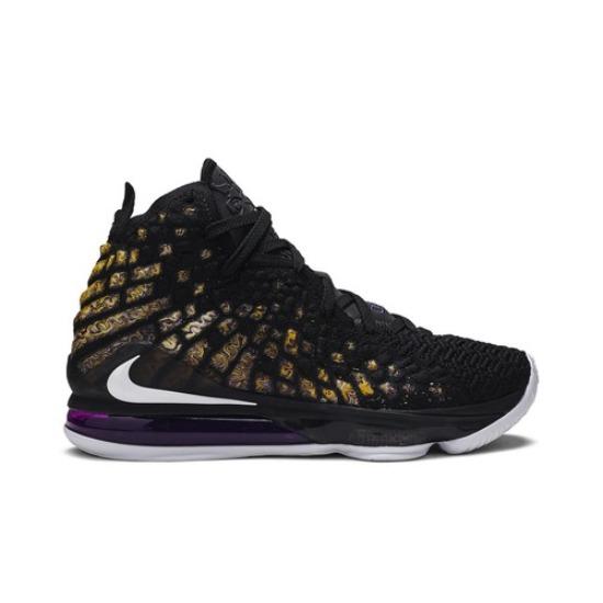 Nike LeBron 17 Lakers BQ3177-004 EU 40.5 чёрный/белый